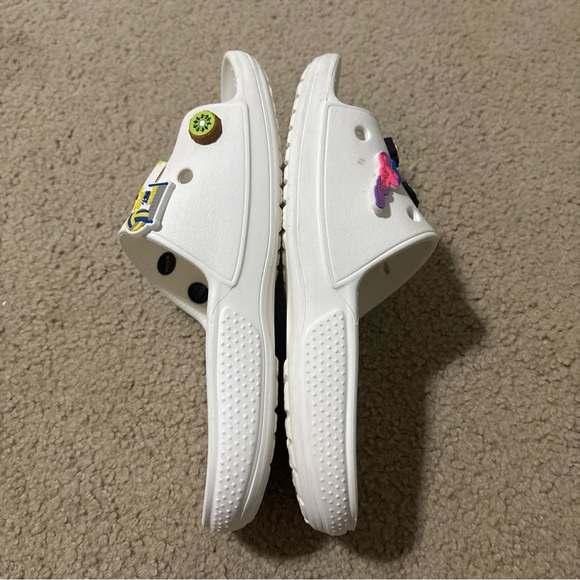 Crocs Unisex Women’s 6 Men’s 4 Classic Slide Sandals White Snow 206121-100 - Picture 10 of 11